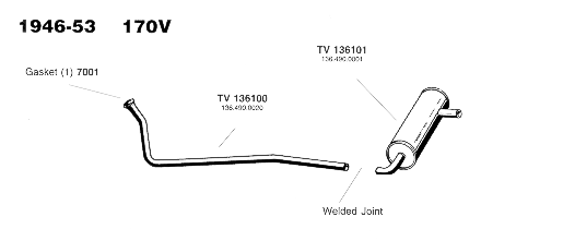 1946-53 170V Exhaust System