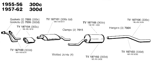 1955-56 300c Exhaust System